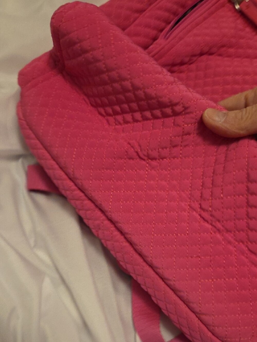 Vera Bradley Quilted Hot Pink Backpack - Picture 6 of 6